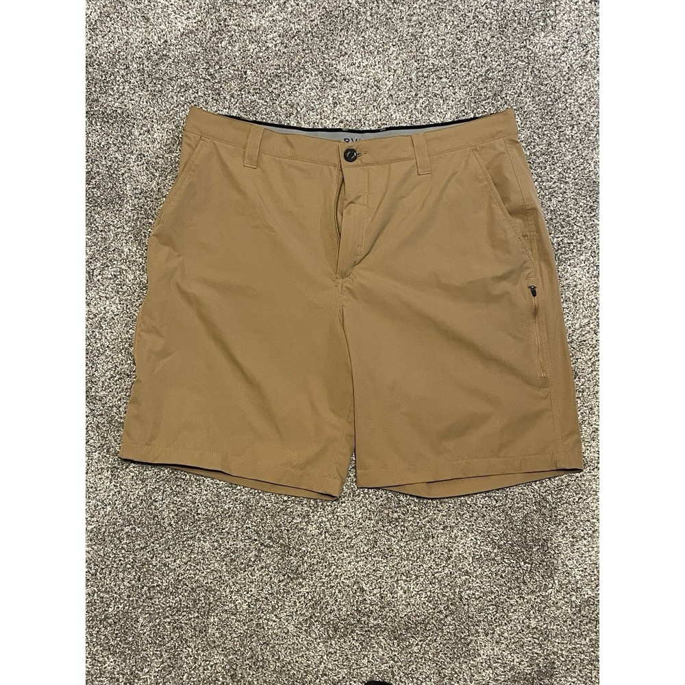 Orvis Shorts Mens 38 Brown Tan Tech Stretch Performance Hiking Outdoor 9" Inseam